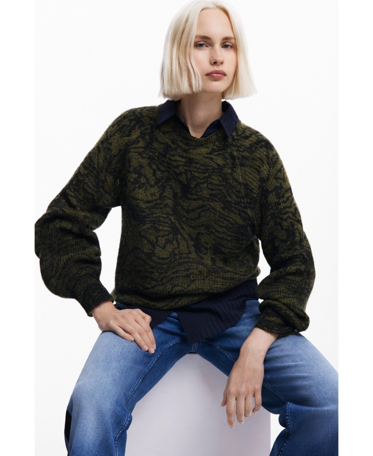 Desigual Women's Arty print sweater