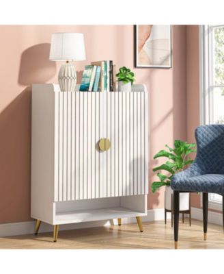 Shoe Cabinet with Doors, 6-Tier Shoe Storage Cabinet with Adjustable Shelves, Wooden Shoes Rack Shoe Storage Organizer for Entryway