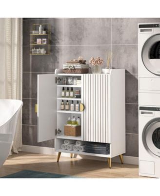 Shoe Cabinet with Doors, 6-Tier Shoe Storage Cabinet with Adjustable Shelves, Wooden Shoes Rack Shoe Storage Organizer for Entryway