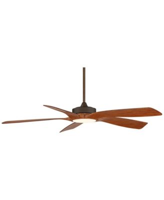 56" Modern Indoor Outdoor Ceiling Fan with LED Light Remote Oil-Rubbed Bronze Damp Rated Dimmable for Patio Exterior