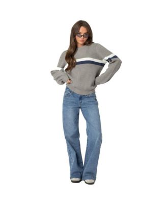 Women's Nautical Striped Oversized Sweater