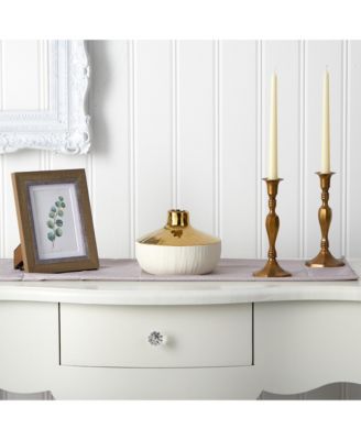 Elegance Ceramic Decorative Vase with Gold Accents