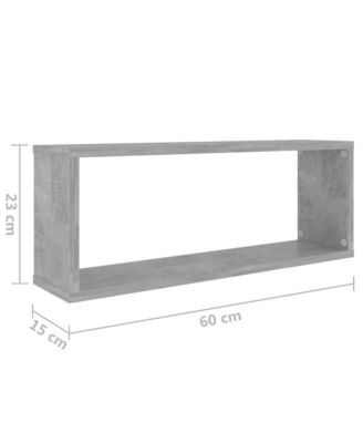 Wall Cube Shelves 2 pcs 23.6"x5.9"x9.1" Engineered Wood
