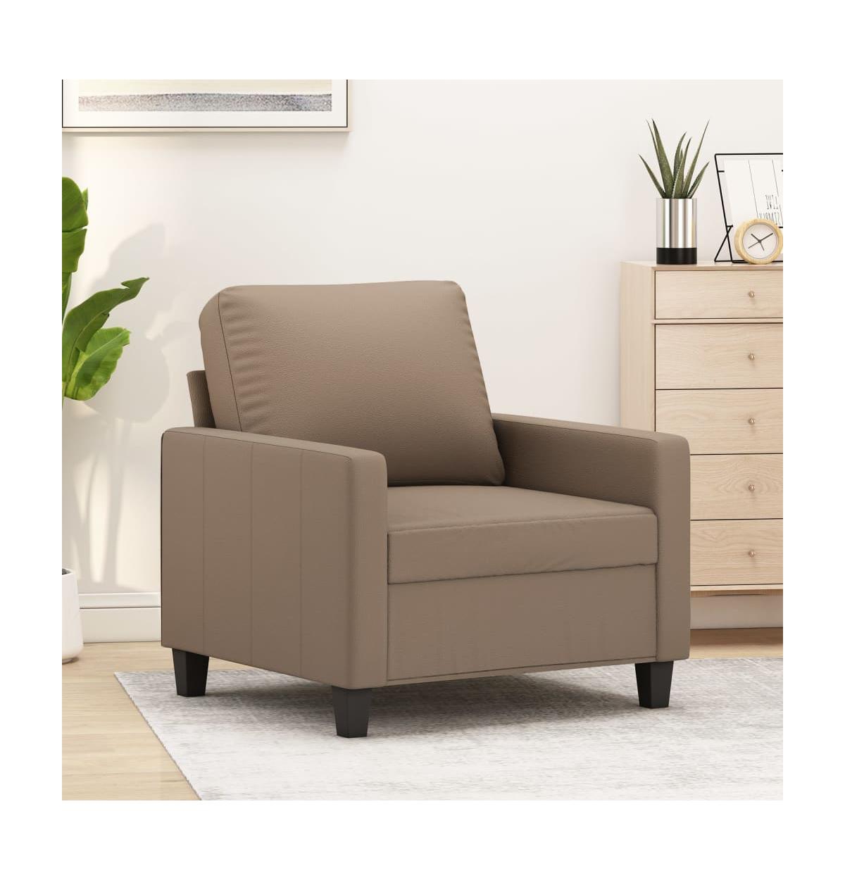 vidaXL Sofa Chair Cappuccino Faux Leather