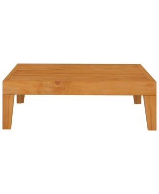 Patio Table 27"x27"x9.4" Solid Acacia Wood