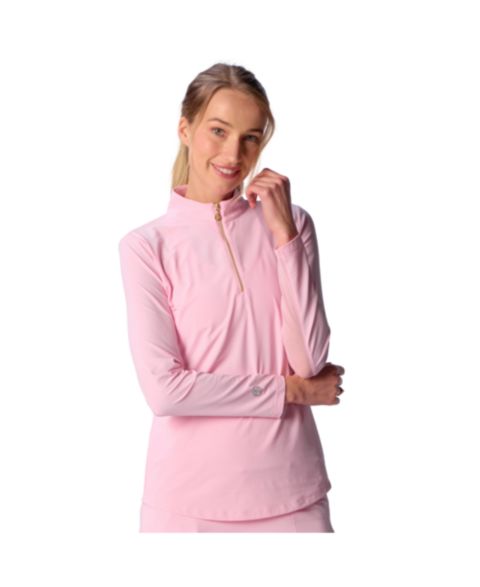 Женский топ G Lifestyle Clothing Long Sleeve Mock Neck, цвет: Светлый розовый