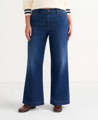 Women's Recover High Rise Wide Leg Blue Jeans