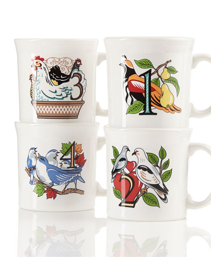 Fiesta Twelve Days of Christmas Set of 4 Mugs, First series in a series