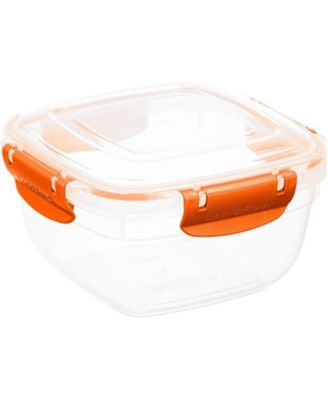 Airtight Food Storage Container with Leakproof Lid, 30 Oz, Orange