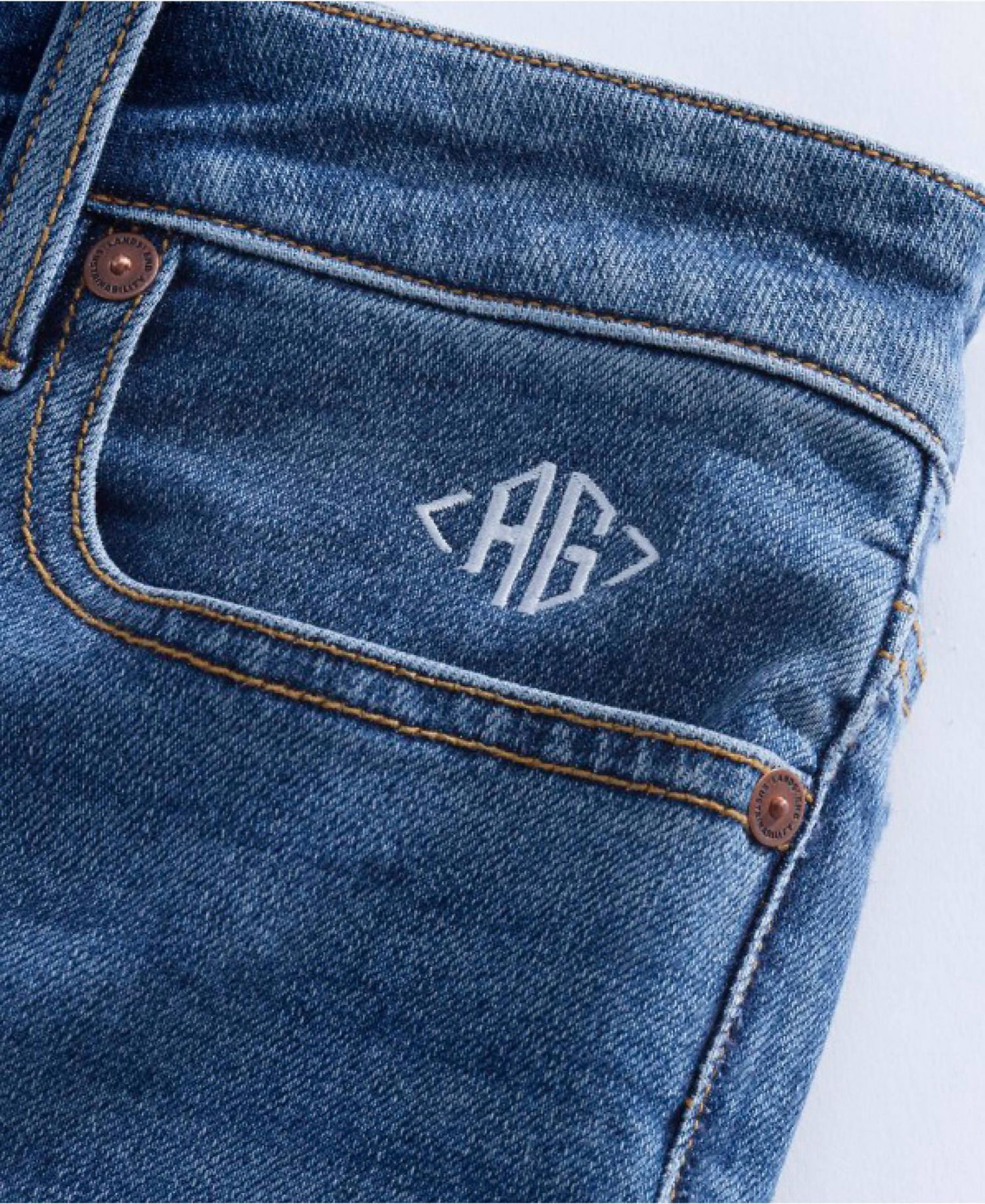 Women's Mid Rise Straight Leg Blue Jeans