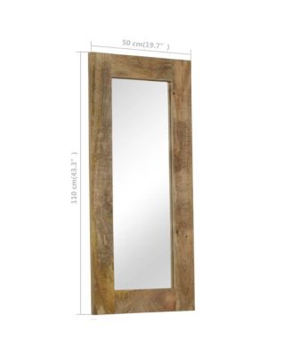Mirror Brown Solid mango wood, glass 19.7 x 43.3 in