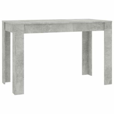 Dining Table Concrete Grey Engineered Wood Standard Durable