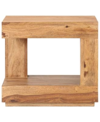 Coffee Table 17.7"x17.7"x15.7" Solid Wood Acacia