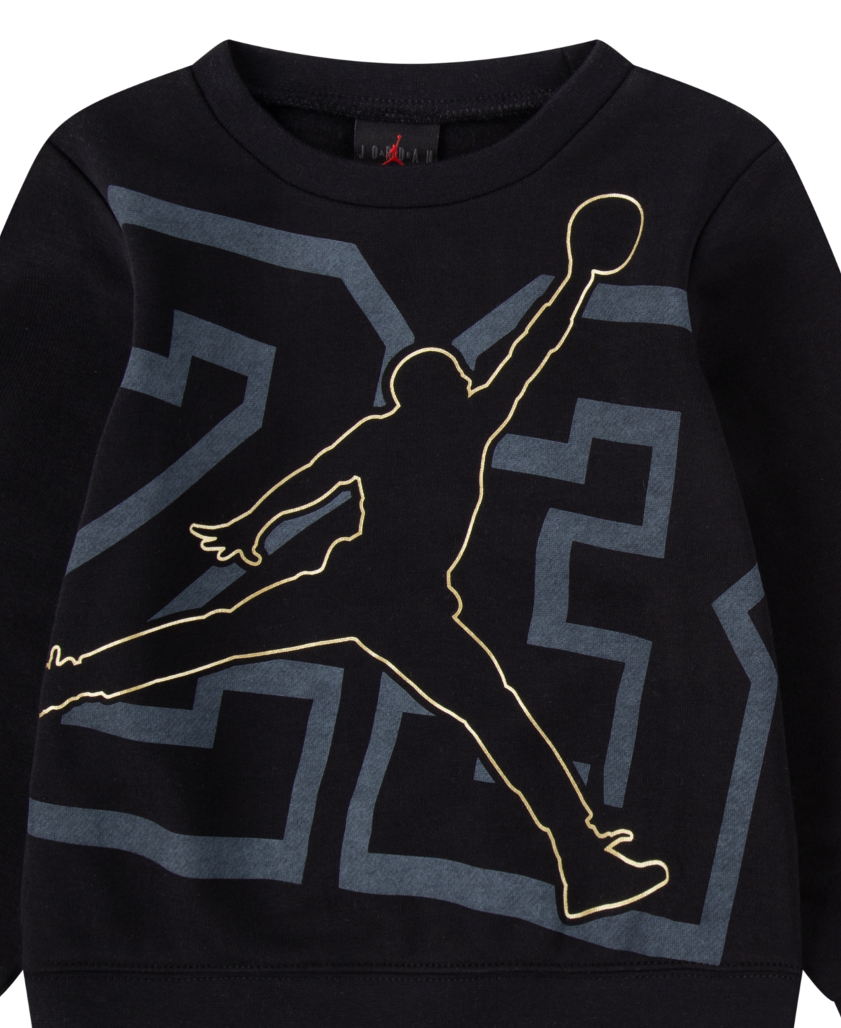Jordan Toddler Boys "see Me Shine" Crew And Pants 2-piece Set In Black