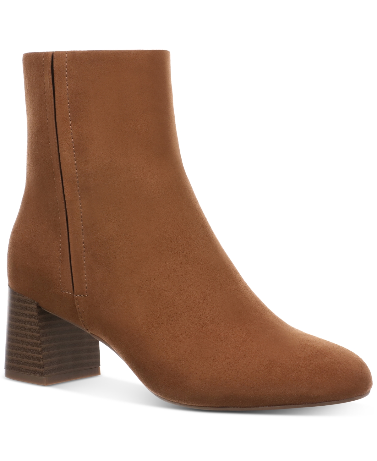 Women's Brookss Block Heel Dress Booties, Created for Macy's - Chestnt Mc