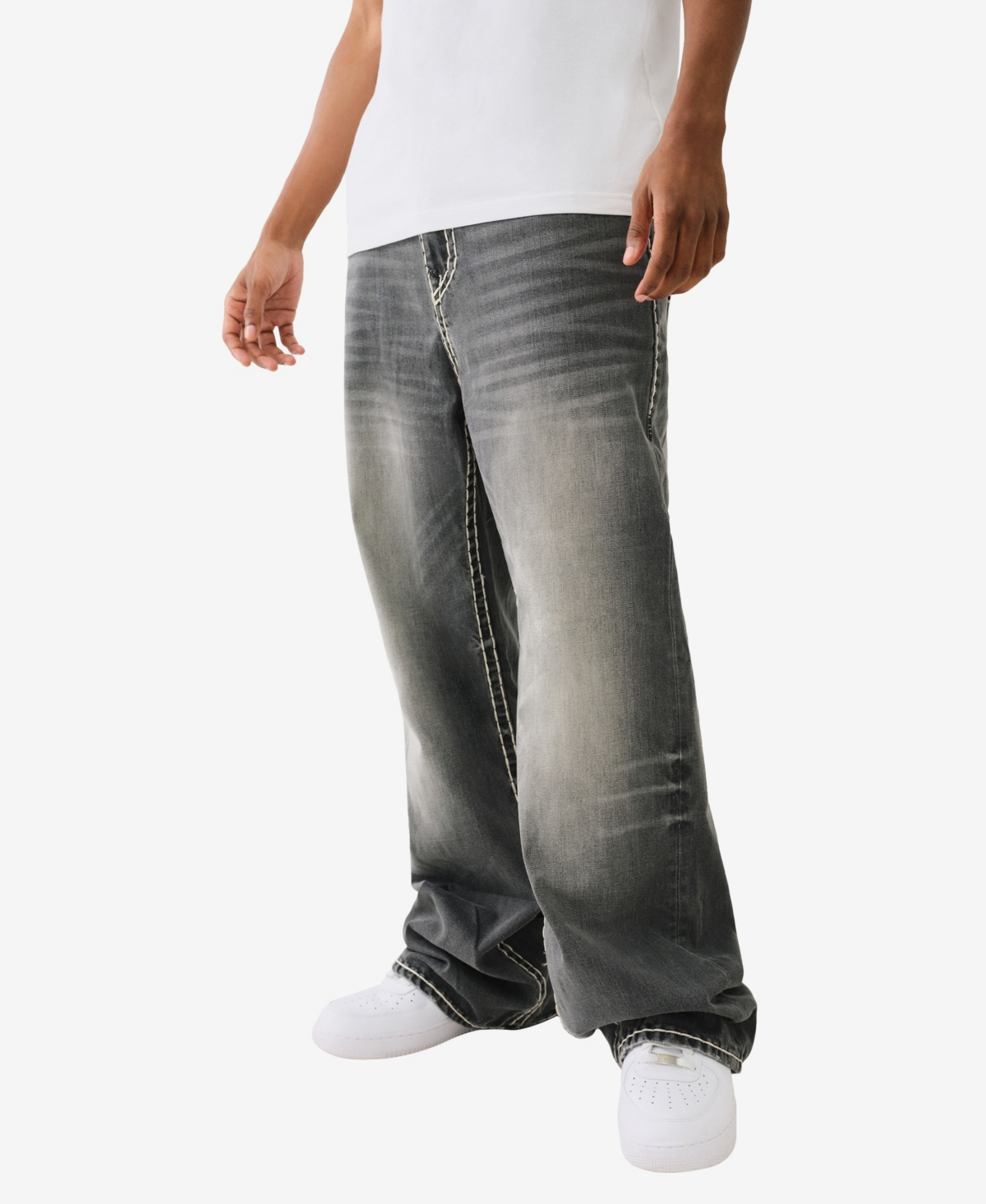 True Religion Men's Vinny Ultra Baggy Super T Flap Jeans