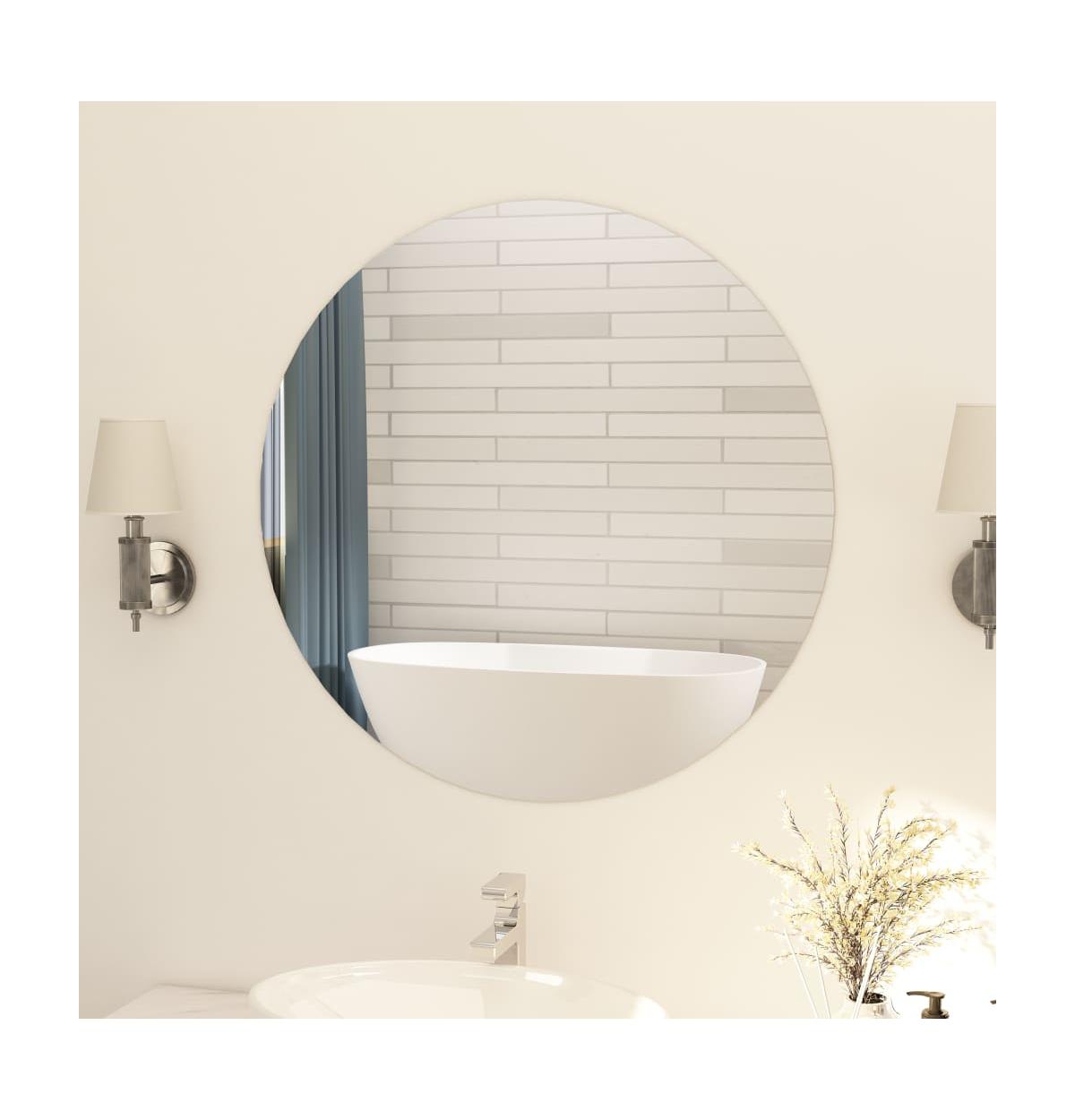 vidaXL Frameless Mirror Round 31.5
