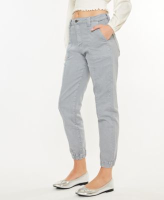 Women's High Rise Denim Jogger Pants