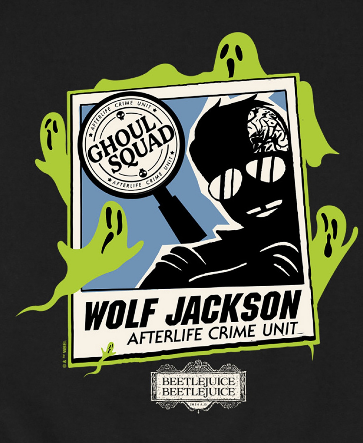 Hybrid Apparel Men's Beetlejuice Wolf Jackson Crew Fleece