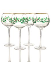 Spode Christmas Tree 19 oz. Stemless Wine Glasses, Set of 4 - Macy's