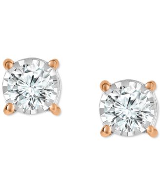 TruMiracle&reg; Diamond Side Halo Stud Earrings (5/8 ct. t.w.) in 14k Gold