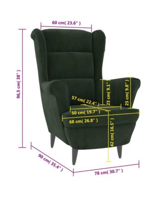Armchair Dark green Velvet, Plywood Standard Armchair Other