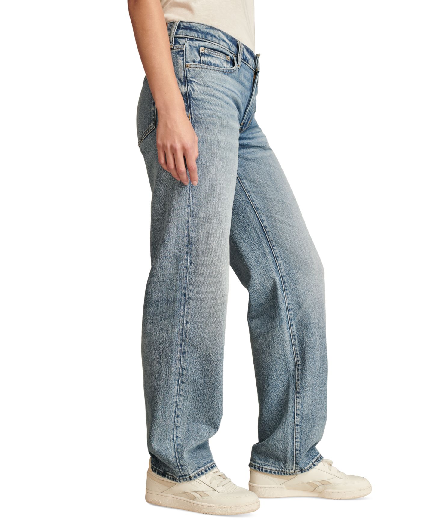 Женские джинсы Lucky Brand The Baggy Wide-Leg, цвет: Pisces — фото 8