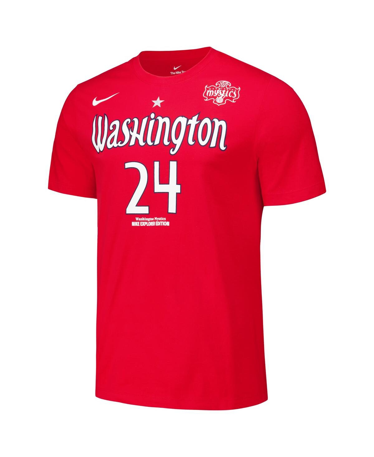 Nike Men's and Women's Aaliyah EdwardsWashington Mystics 2024 Wnba Draft Explorer Edition Name Number T-Shirt - Red