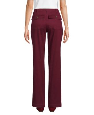 Petite High Rise Chino Utility Straight Leg Pants
