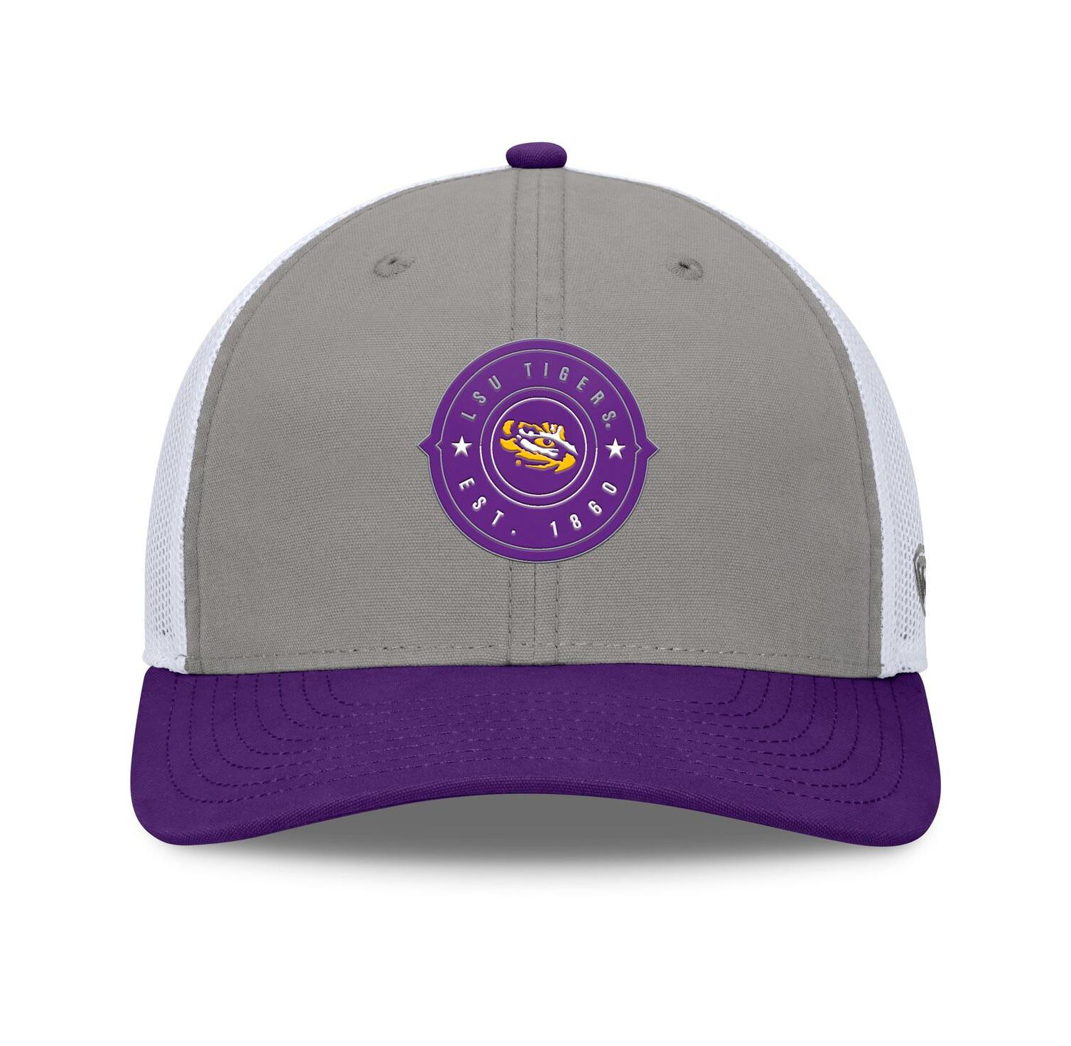 Men's Gray/Purple LSU Tigers Rob Trucker Adjustable Hat