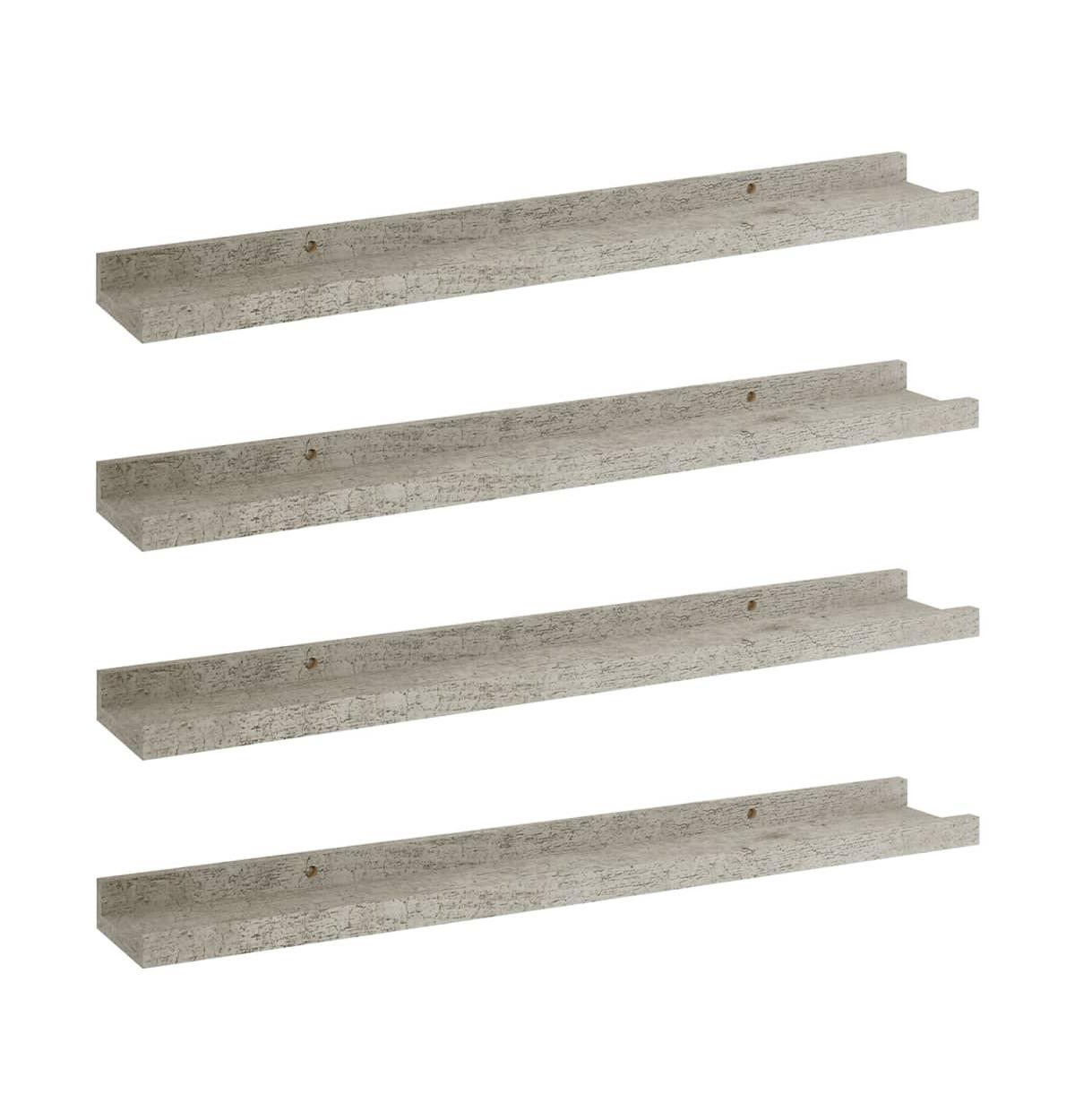 vidaXL Wall Shelves 4 pcs Concrete23.6