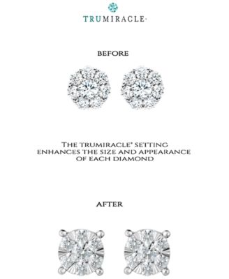 TruMiracle&reg; Diamond Stud Earrings (2 ct. t.w.) in 14K White Gold