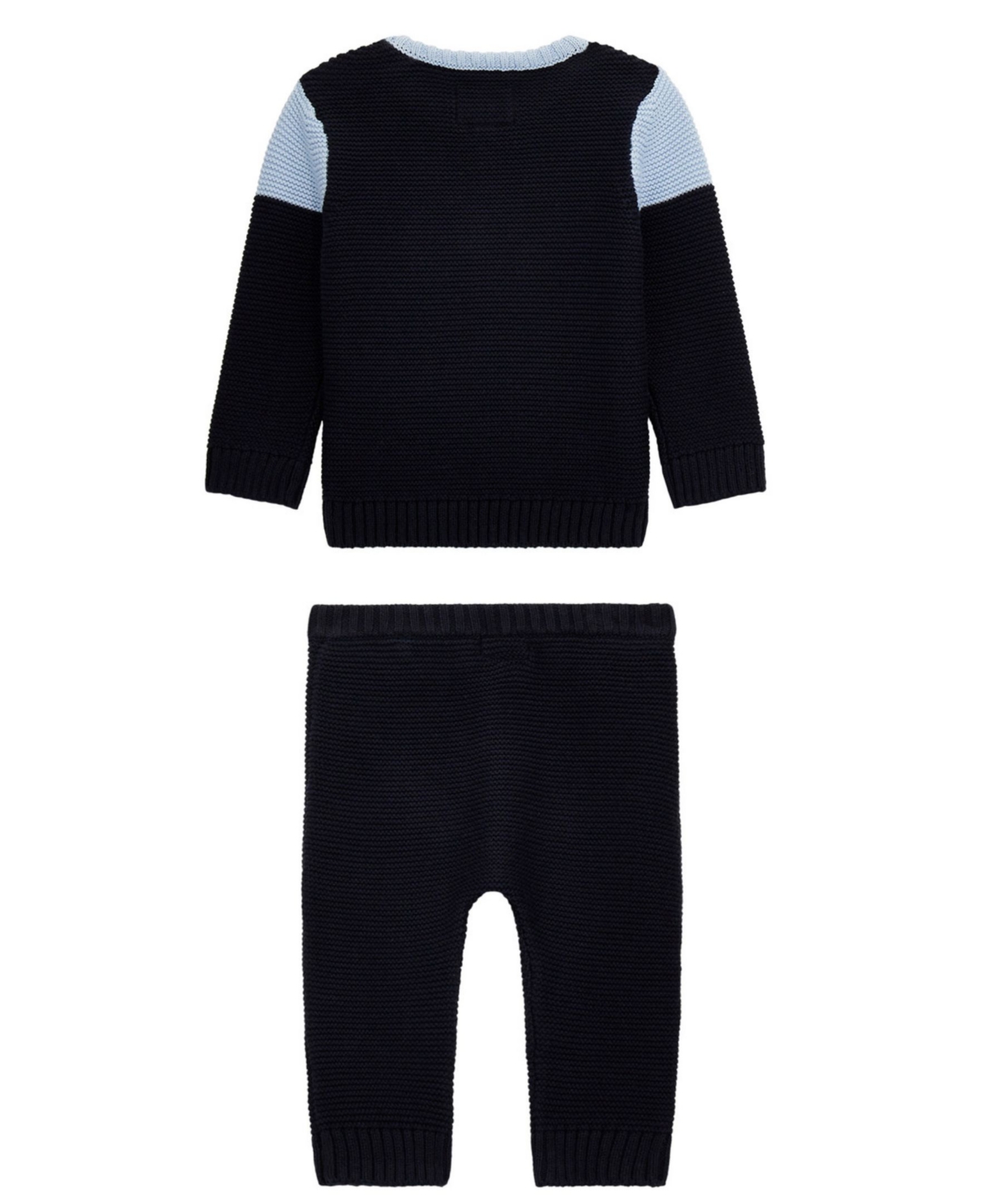 Guess Baby Boy Knit Long Sleeve Sweat Pant Set In Blue