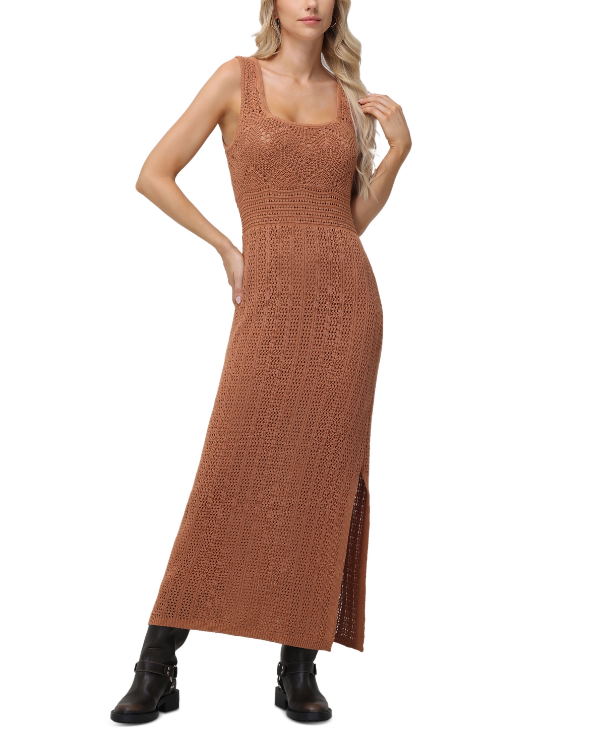 Frye Women's Square-Neck Textured Sweater Dress