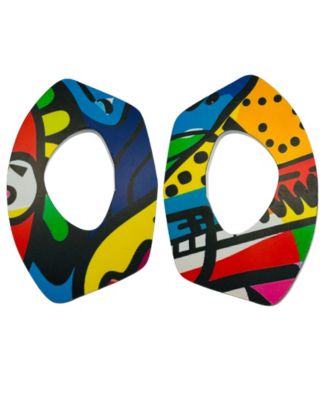 Swanky Designs Small Abstract Geo Studs - Multi 34$