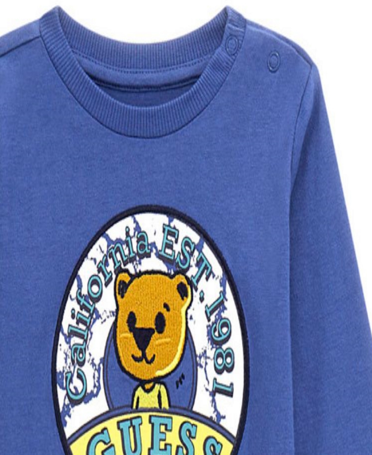 Guess Baby Boy Long Sleeve T-Shirt and Stretch Denim Bottom Set