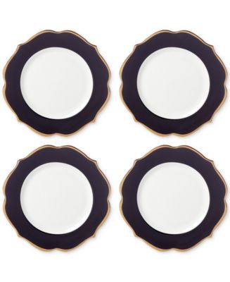 Lenox Contempo Luxe Black Accent Plates, Set Of 4 - Macy's