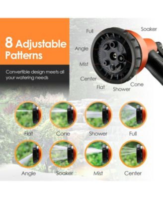 98ft Wall Mounted Retractable Garden Hose Reel with Hose Nozzle and Auto Rewind