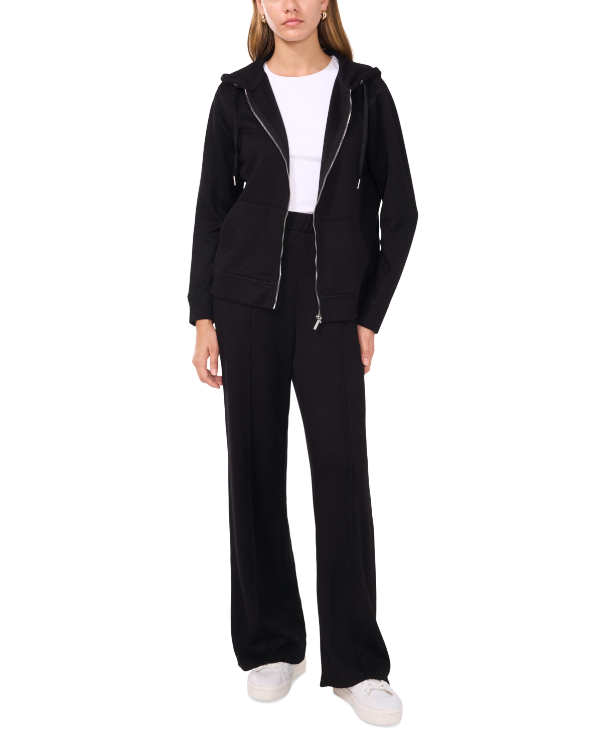 Vince Camuto Women's Knit Zip-Front Hoodie