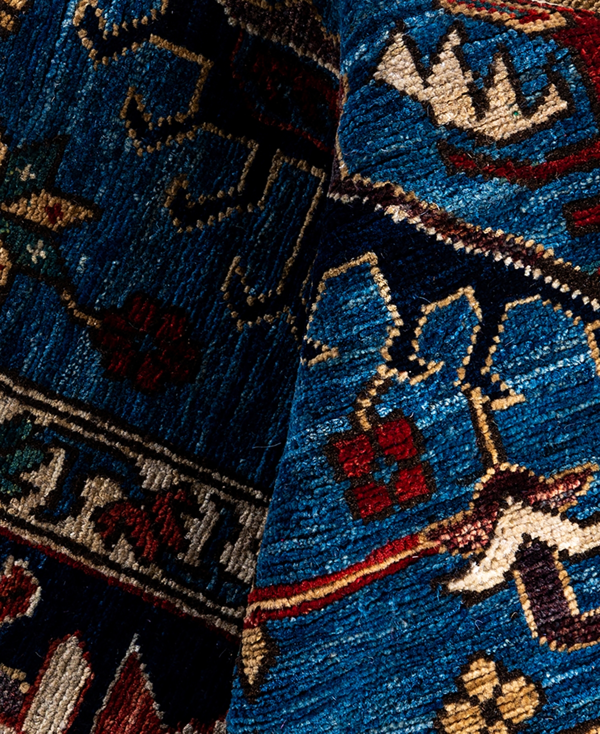 Adorn Hand Woven Rugs Serapi M1993 8'x9'9" Area Rug In Light Blue