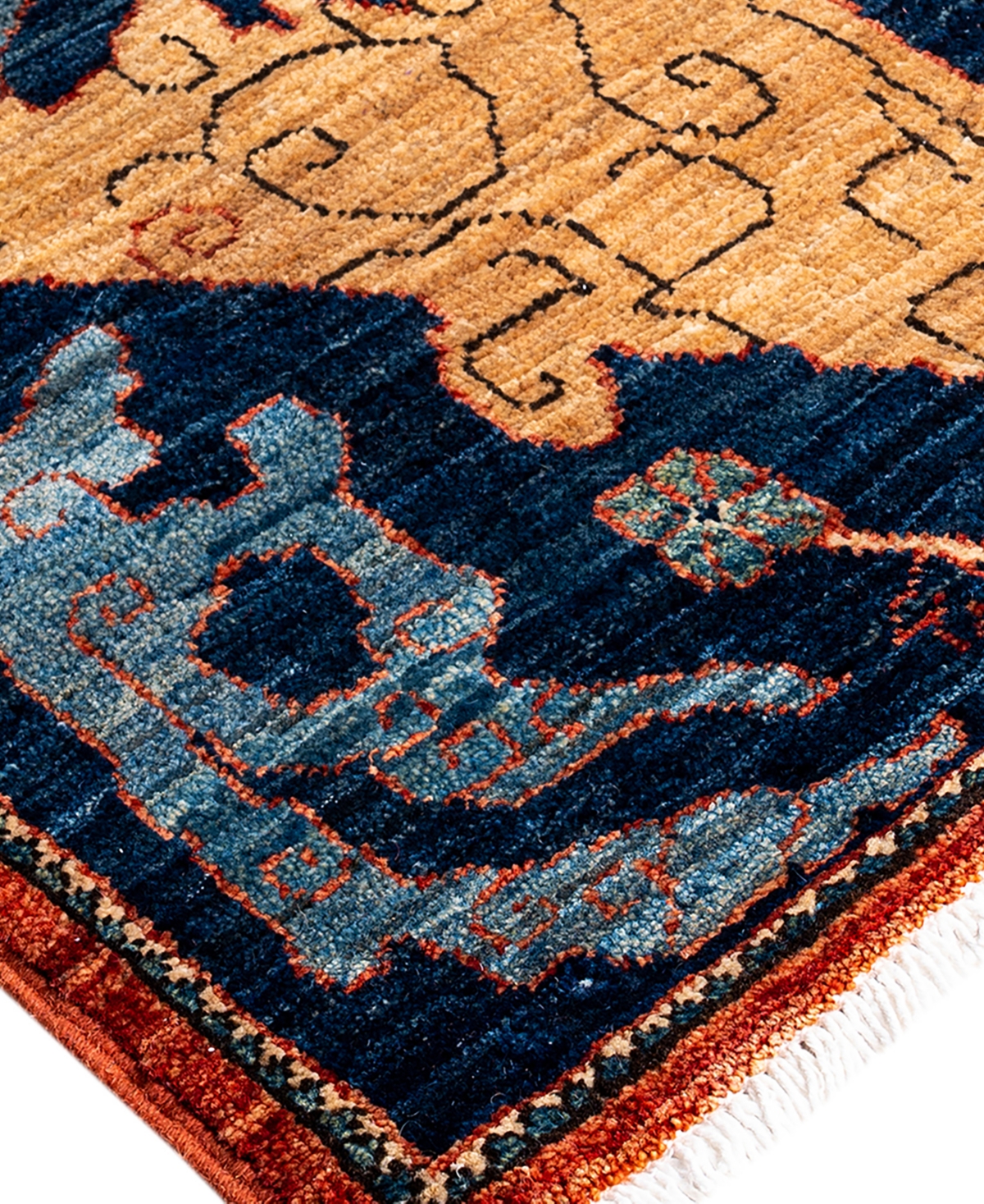 Adorn Hand Woven Rugs Serapi M1993 7'11"x9'11" Area Rug In Orange