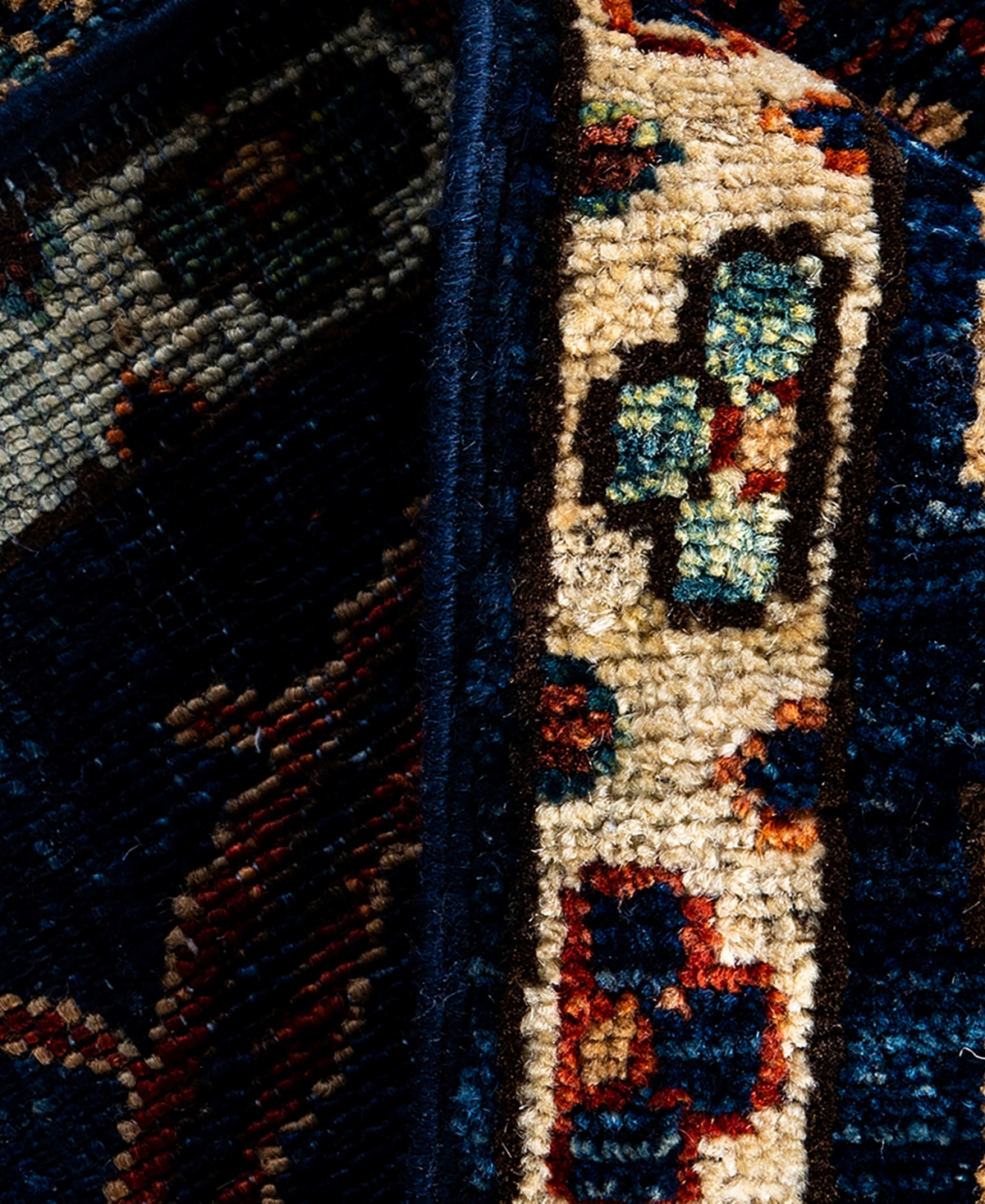 Adorn Hand Woven Rugs Serapi M1993 2'6"x8'2" Runner Area Rug In Blue