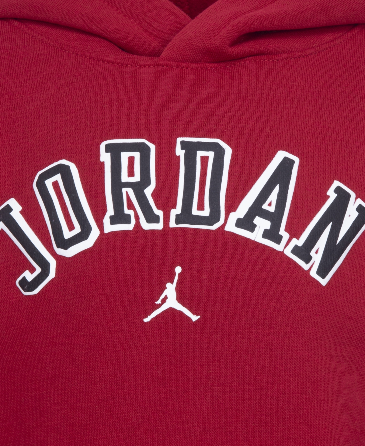 Jordan Little Boys Arched Fleece Pullover Hoodie and Pants 2-Piece Set -Gym Red