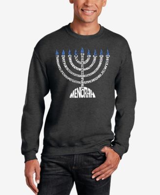 Men's Menorah Word Art Crewneck Sweatshirt