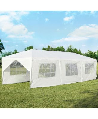 10 x 30 Feet Outdoor Canopy Tent with 6 Removable Sidewalls and 2 Doorways