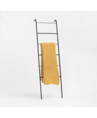 USA Free-Standing Clothing Rack, Clothes Organizer, Ladder Style, Metal Garment Rack, Black