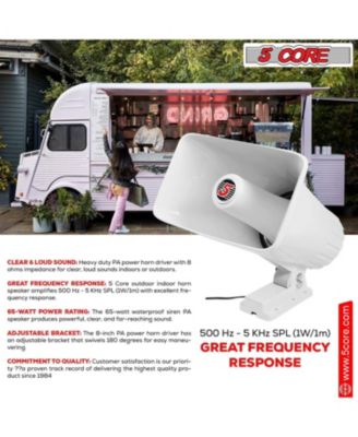 Indoor Outdoor PA Horn Speaker 5 x 8 Inch Loud PA System 8 Ohm 65W Loud Siren Audio - 4PCS