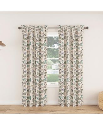 Marepesia Butterfly Print Room Darkening Rod Pocket Curtain Panel