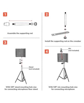 Studio Microphone Isolation Shield Acoustic Foam Panel Soundproof Filter Recording Panel