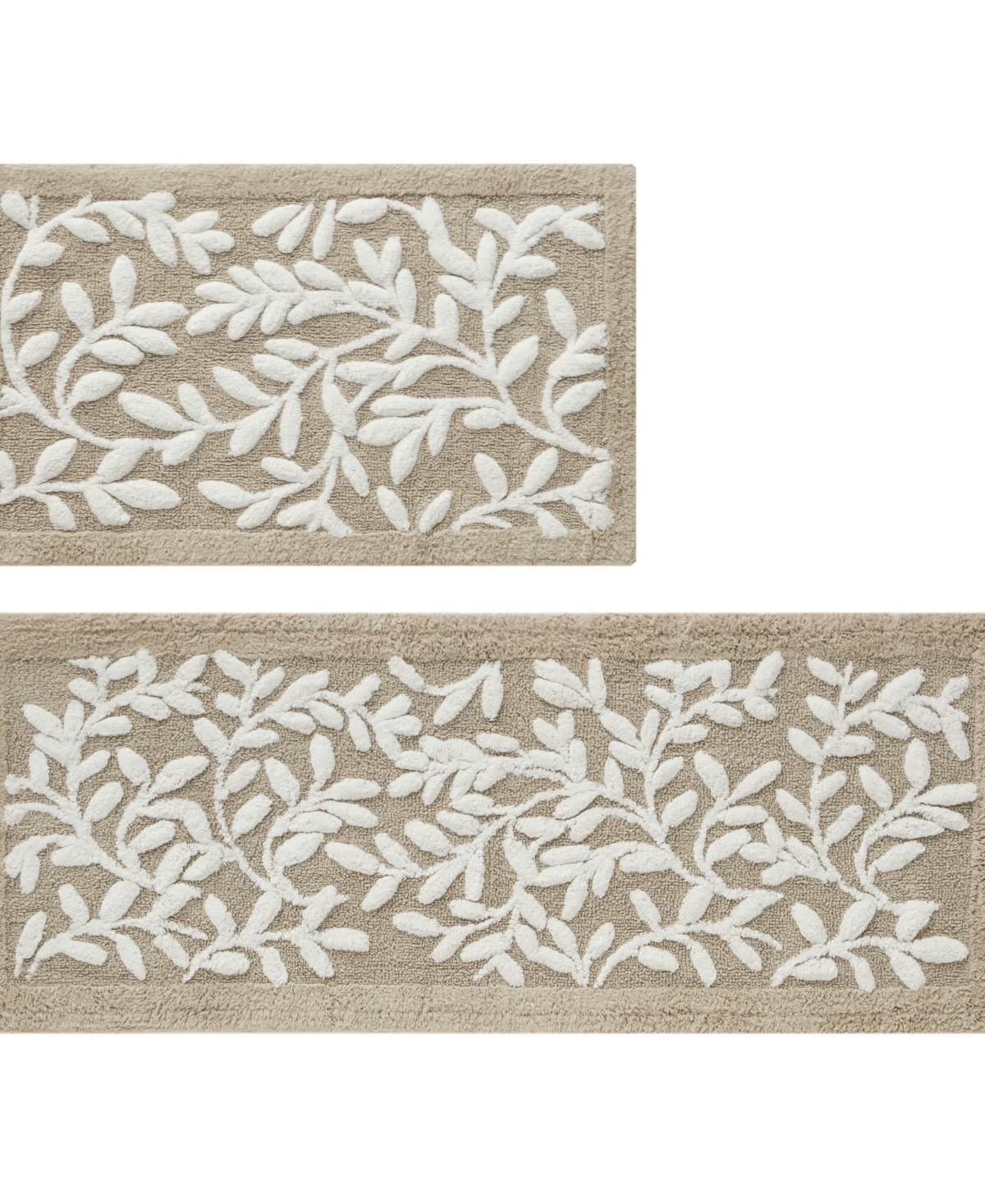 Madison Park Serene Cotton Tufted Bath Rug, 21" X 34" In Taupe